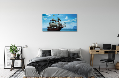 Fototryck canvas Fartyg himmel moln havet