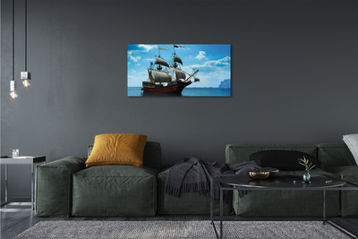 Fototryck canvas Fartyg himmel moln havet