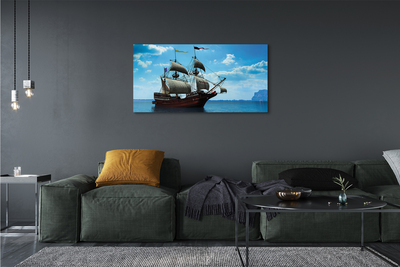 Fototryck canvas Fartyg himmel moln havet