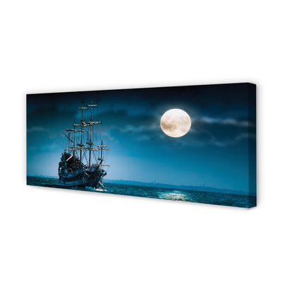 Bild canvas Havsfartyg stadsmåne