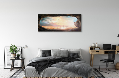 Foto på canvas Grotta korsar fåglar