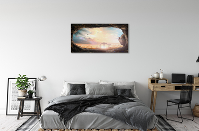 Foto på canvas Grotta korsar fåglar