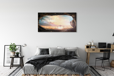 Foto på canvas Grotta korsar fåglar