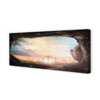 Foto på canvas Grotta korsar fåglar