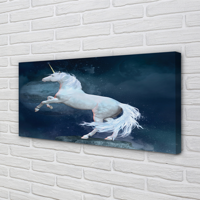 Fototryck canvas Unicorn planet himmel