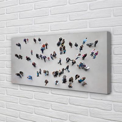 Bild på canvas Människor fågelperspektiv