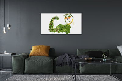 Fototryck canvas Grönsaksfigur