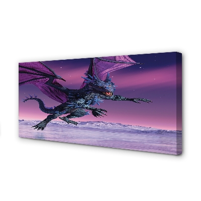 Bild på canvas Dragon färgglad himmel