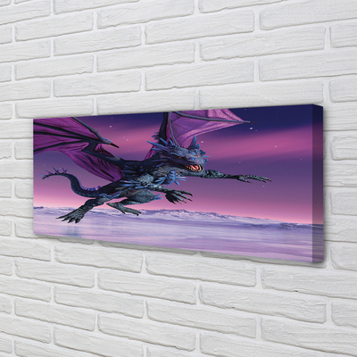 Bild på canvas Dragon färgglad himmel