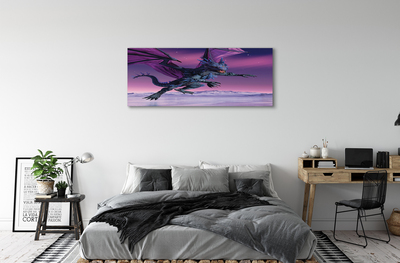 Bild på canvas Dragon färgglad himmel