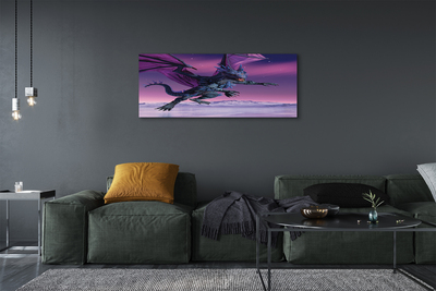 Bild på canvas Dragon färgglad himmel