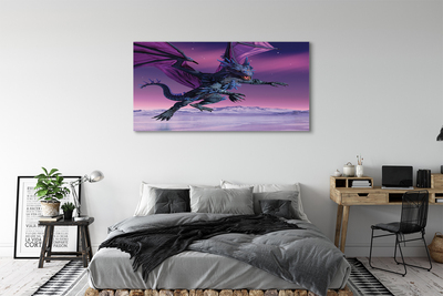 Bild på canvas Dragon färgglad himmel