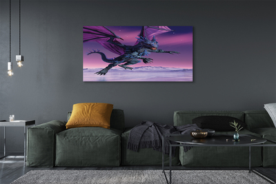 Bild på canvas Dragon färgglad himmel