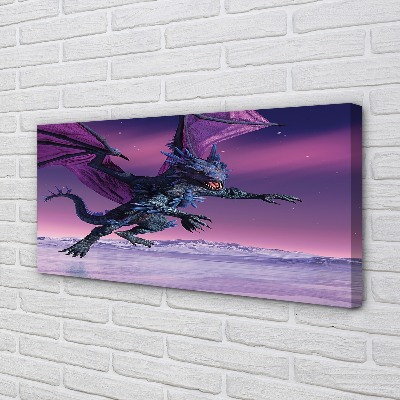 Bild på canvas Dragon färgglad himmel