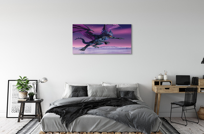 Bild på canvas Dragon färgglad himmel