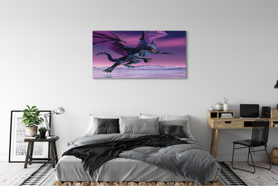 Bild på canvas Dragon färgglad himmel