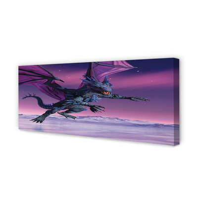 Bild på canvas Dragon färgglad himmel