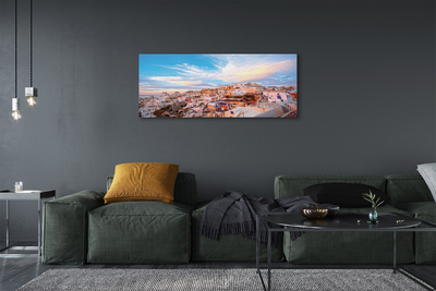 Fototryck canvas Grekland Panorama stadssolnedgång