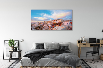 Fototryck canvas Grekland Panorama stadssolnedgång