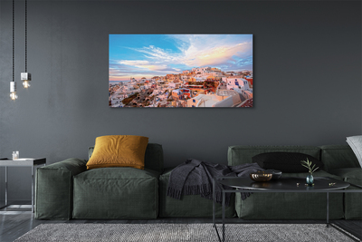 Fototryck canvas Grekland Panorama stadssolnedgång