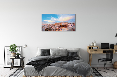 Fototryck canvas Grekland Panorama stadssolnedgång