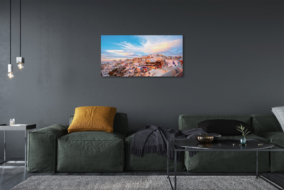 Fototryck canvas Grekland Panorama stadssolnedgång