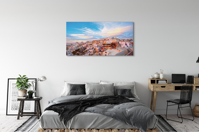 Fototryck canvas Grekland Panorama stadssolnedgång