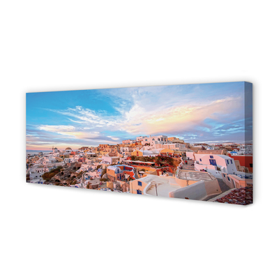 Fototryck canvas Grekland Panorama stadssolnedgång