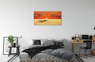 Fototryck canvas Zebrafältsolnedgång