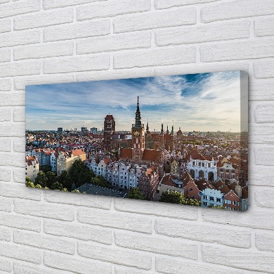 Bild canvas Gdańsk Panoramakyrka