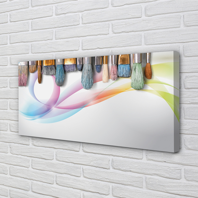 Fototryck canvas Målarpenslar smetar ut