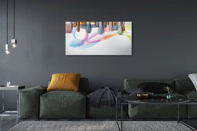 Fototryck canvas Målarpenslar smetar ut