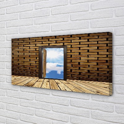 Fototryck canvas Sky dörr 3d