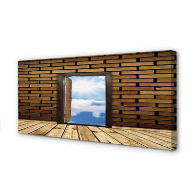 Fototryck canvas Sky dörr 3d