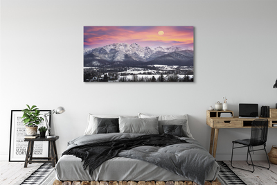 Canvas bild Berg vinter snö