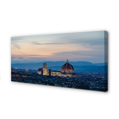 Canvas bild Italien katedral panorama natt