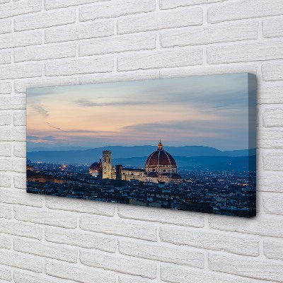 Canvas bild Italien katedral panorama natt