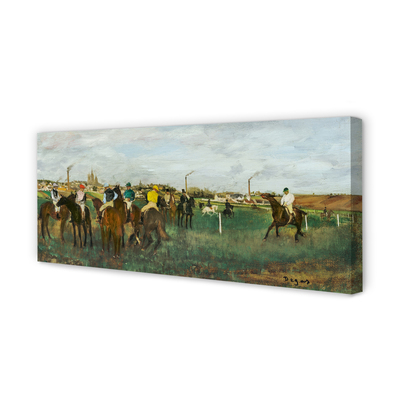 Canvastavla Hästkapplöpning - Edgar Degas
