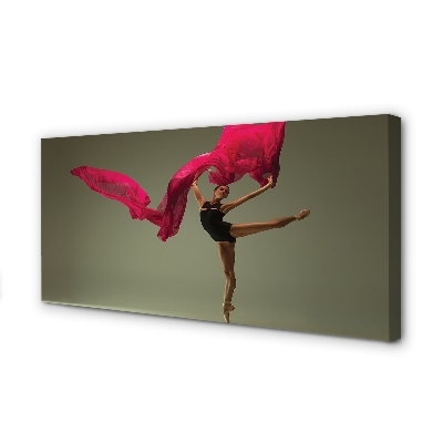 Fototryck canvas Ballerina rosa tyg