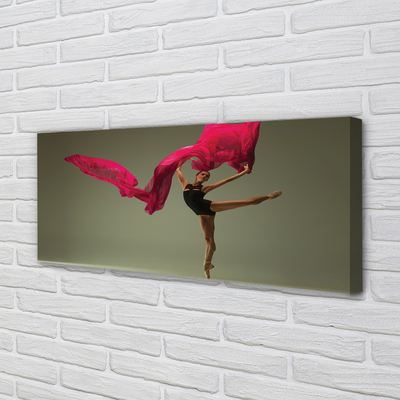 Fototryck canvas Ballerina rosa tyg