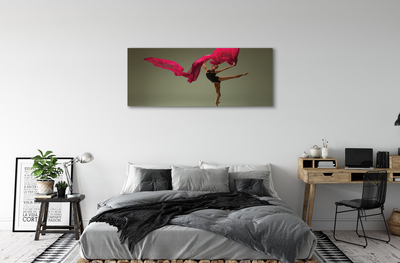 Fototryck canvas Ballerina rosa tyg