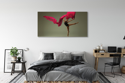 Fototryck canvas Ballerina rosa tyg