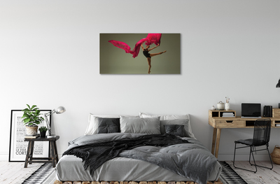 Fototryck canvas Ballerina rosa tyg