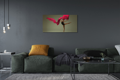 Fototryck canvas Ballerina rosa tyg