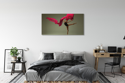 Fototryck canvas Ballerina rosa tyg