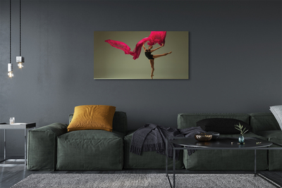 Fototryck canvas Ballerina rosa tyg