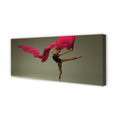 Fototryck canvas Ballerina rosa tyg