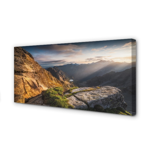 Bild på canvas Berg soluppgång