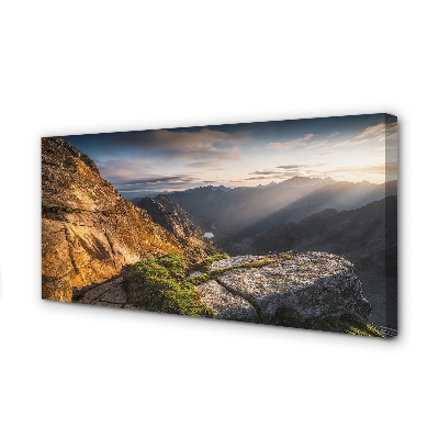 Bild på canvas Berg soluppgång