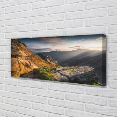 Bild på canvas Berg soluppgång